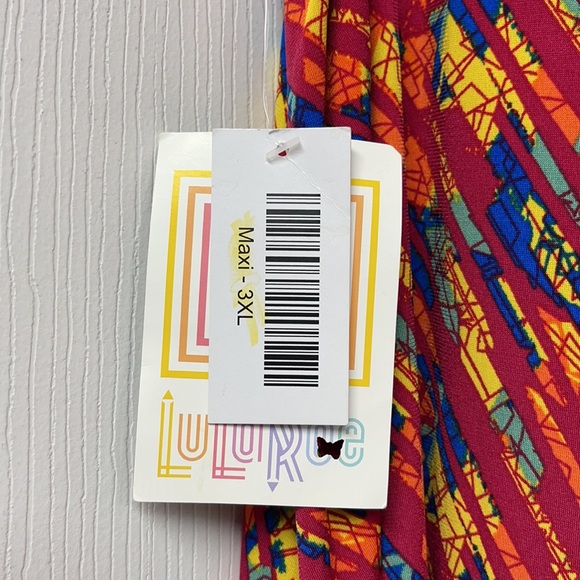 LuLaRoe New 3XL Multicolored Maxi Skirt NWT - Picture 3 of 7